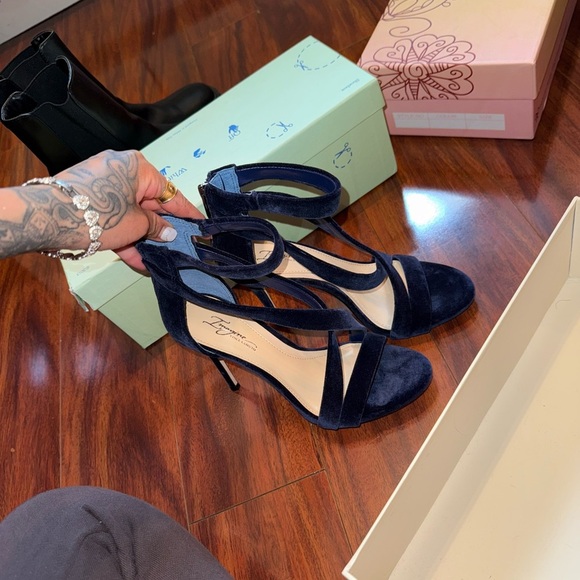 Vince Camuto Midnight Blue Strappy Heels - Picture 4 of 8